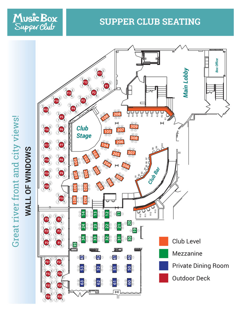 Seating Charts Music Box Supper Club
